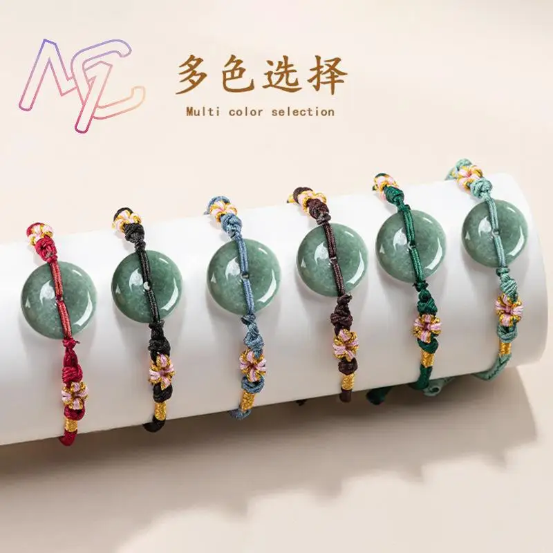 الأخضر ميانمار الجاديت دونات سوار مصمم الإسورة الطبيعية البورمية اليشم الإكسسوارات مجوهرات حقيقية التعويذات خمر #3
