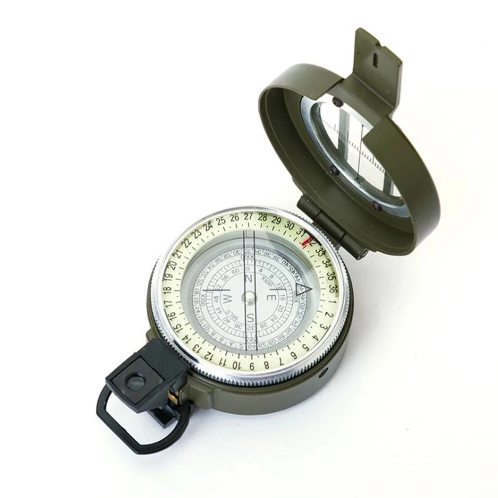 Professional Metal Tourist Waterproof Luminous Outdoor Compass Magnifier Survival Camping Tourism Compasses