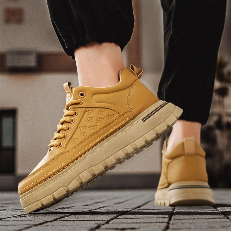 

Мужская осенне-зимняя новинка, спортивная повседневная обувь с низким берцем и мягкой подошвой, легкая дышащая сетка - модные уличные походные ботинки