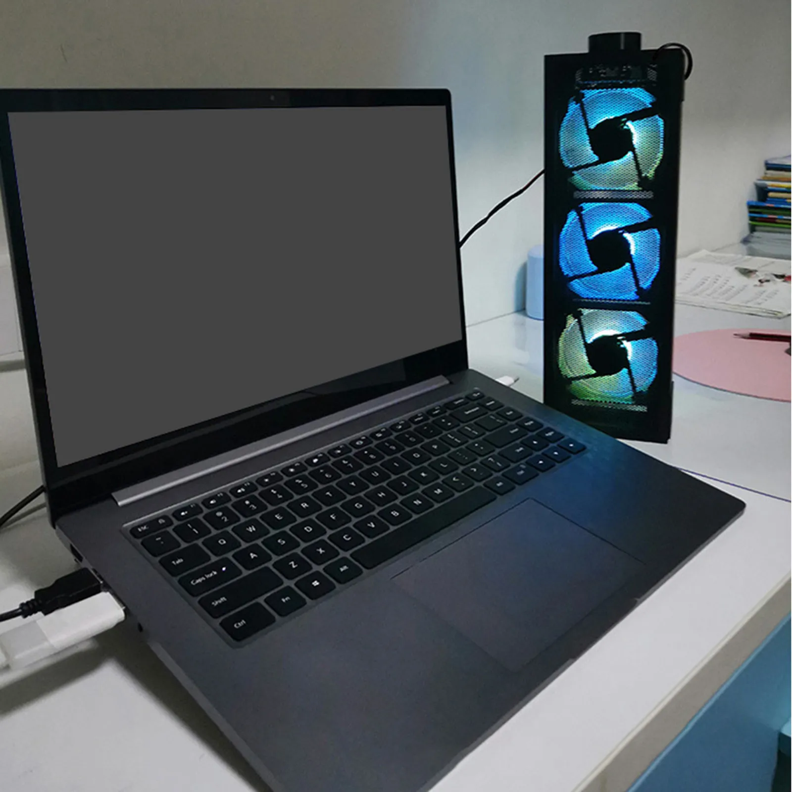 1Set Laptop Cooler Stand High Quality Aluminum Alloy Adjustable Notebook Cooling Rack Ergonomic Heightened Holder for Gaming
