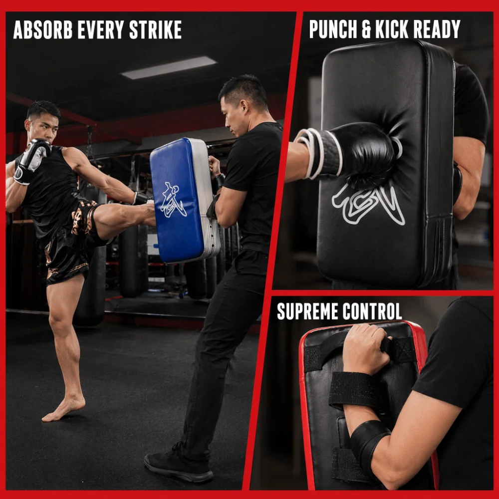 PU Taekwondo Kick Shield EVA Filling Rounded Corners Strike Target Pad Reinforced Stitching Adjustable Strap Training Kick Pad