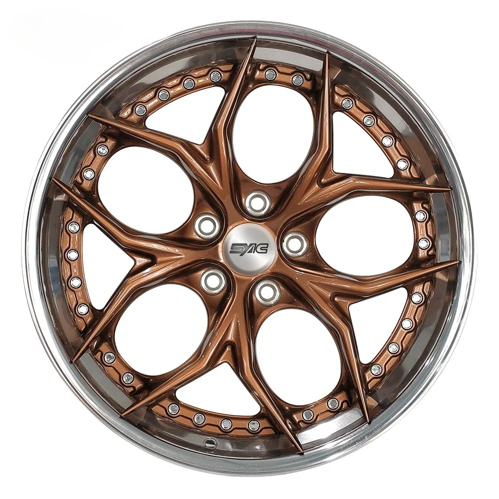 2-Piece 19 * 8.5 inch ready for shipment Forged aluminum alloy bus wheels 19 * 8.5 et35 pcd5 * 114.3 cb73.1