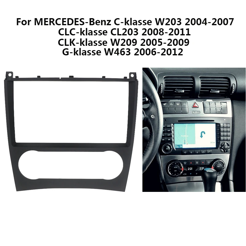 9 inch 2 Din Car Radio Head Unit Fascias for Mercedes BENZ W203