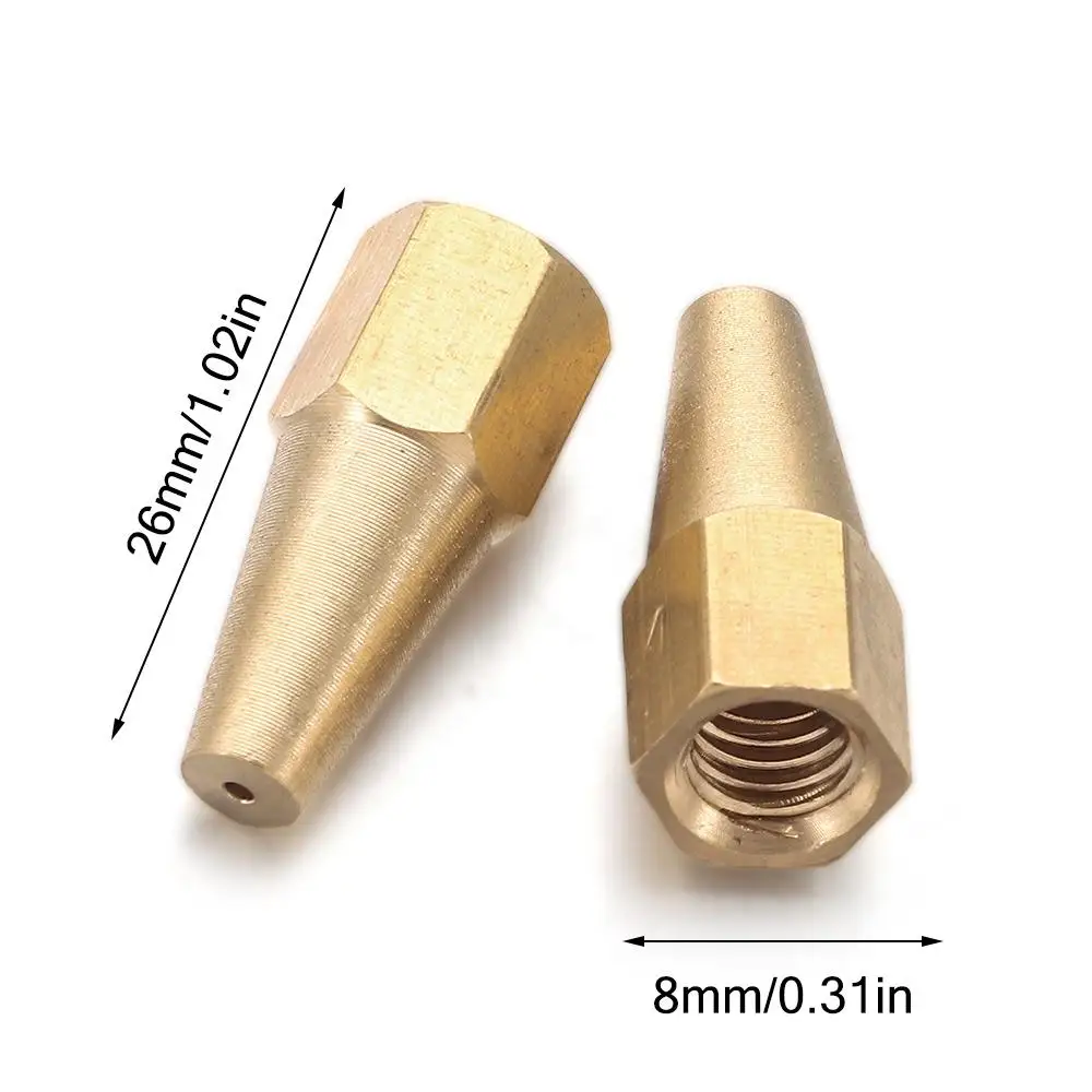 5pcs Durable Welding Accessory Propane Acetylene Pure Copper Oxygen Welding Gas Brazing Torch Nozzle H01-2 Torch Tip