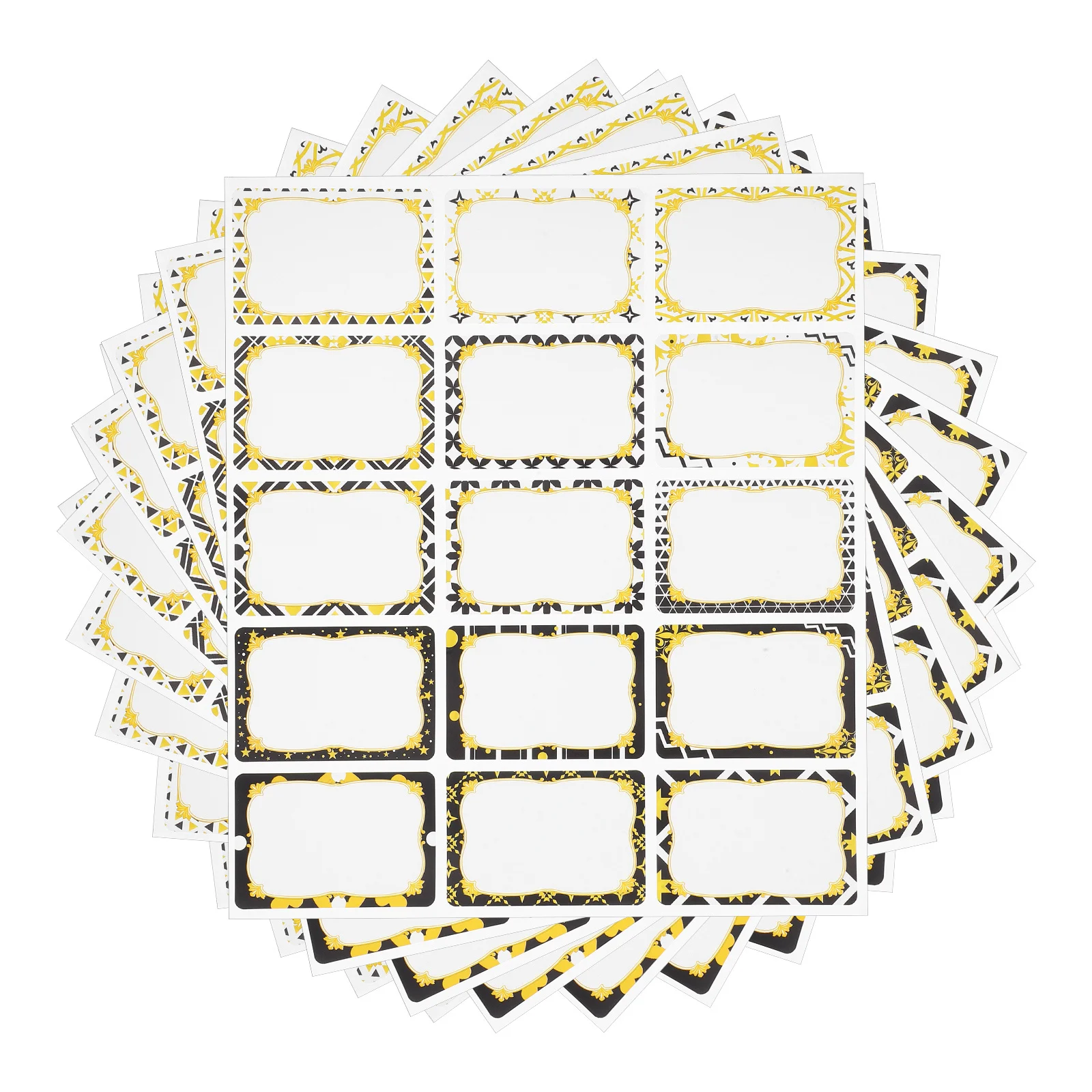 ป้ายชื่อสีสันสดใส 23 แผ่น สติ๊กเกอร์กาว ทนทาน ง่ายต่อการลอกและติดสำหรับอุปกรณ์การเรียน อุปกรณ์สำนักงาน