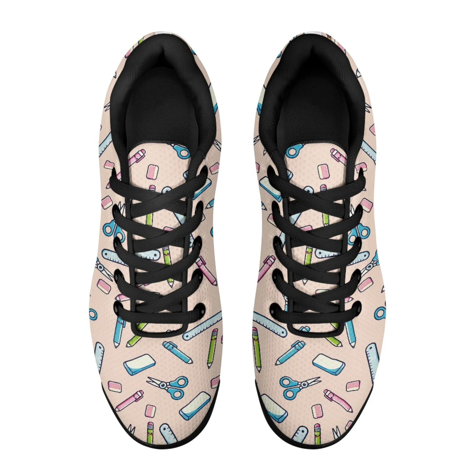 PENSTROLL Stationery Print Sneaker Walking Shoes Mesh Sports Shoes Comfort Work Sneakers for Casual