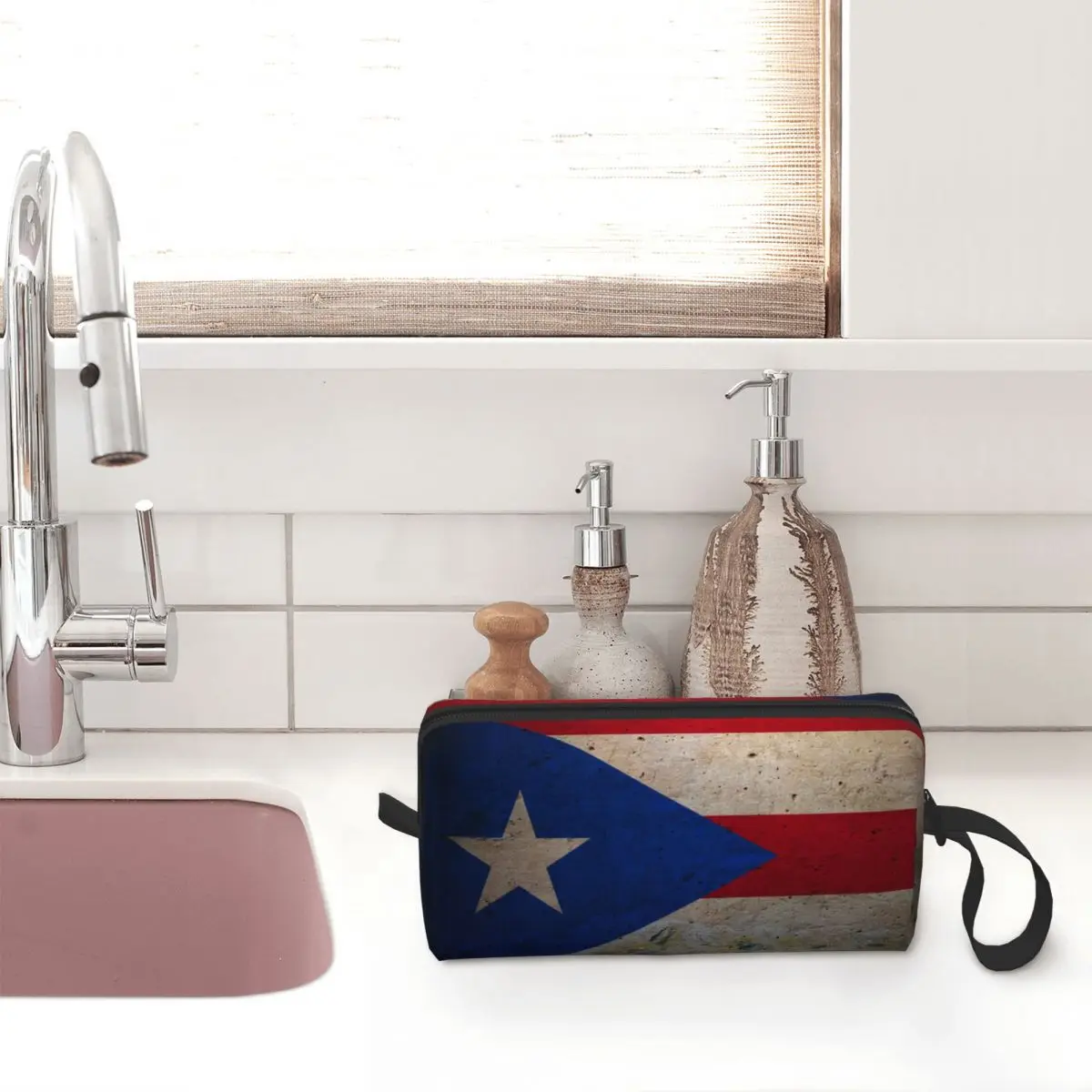 Estuches de lápices con bandera de Puerto Rico, bolsas de bolígrafo de gran capacidad, caja de lápices para niños, niñas, estudiantes, papelería, bolsa de maquillaje