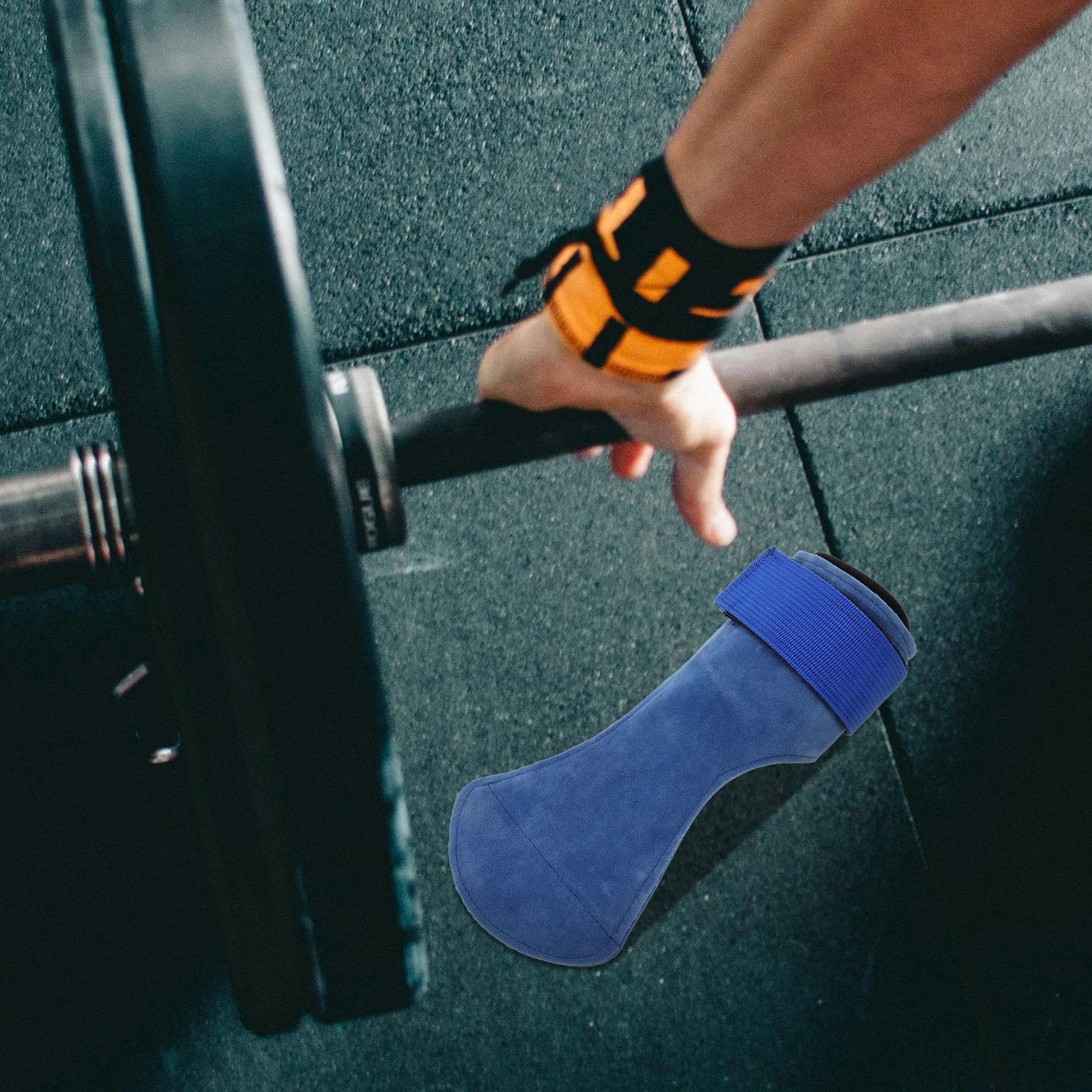 قفازات رفع الأثقال بحزام معصم مضاد للانزلاق، واقيات راحة اليد قابلة للتنفس لتدريبات اللياقة البدنية في صالة الألعاب الرياضية، تمرين الحديد #2