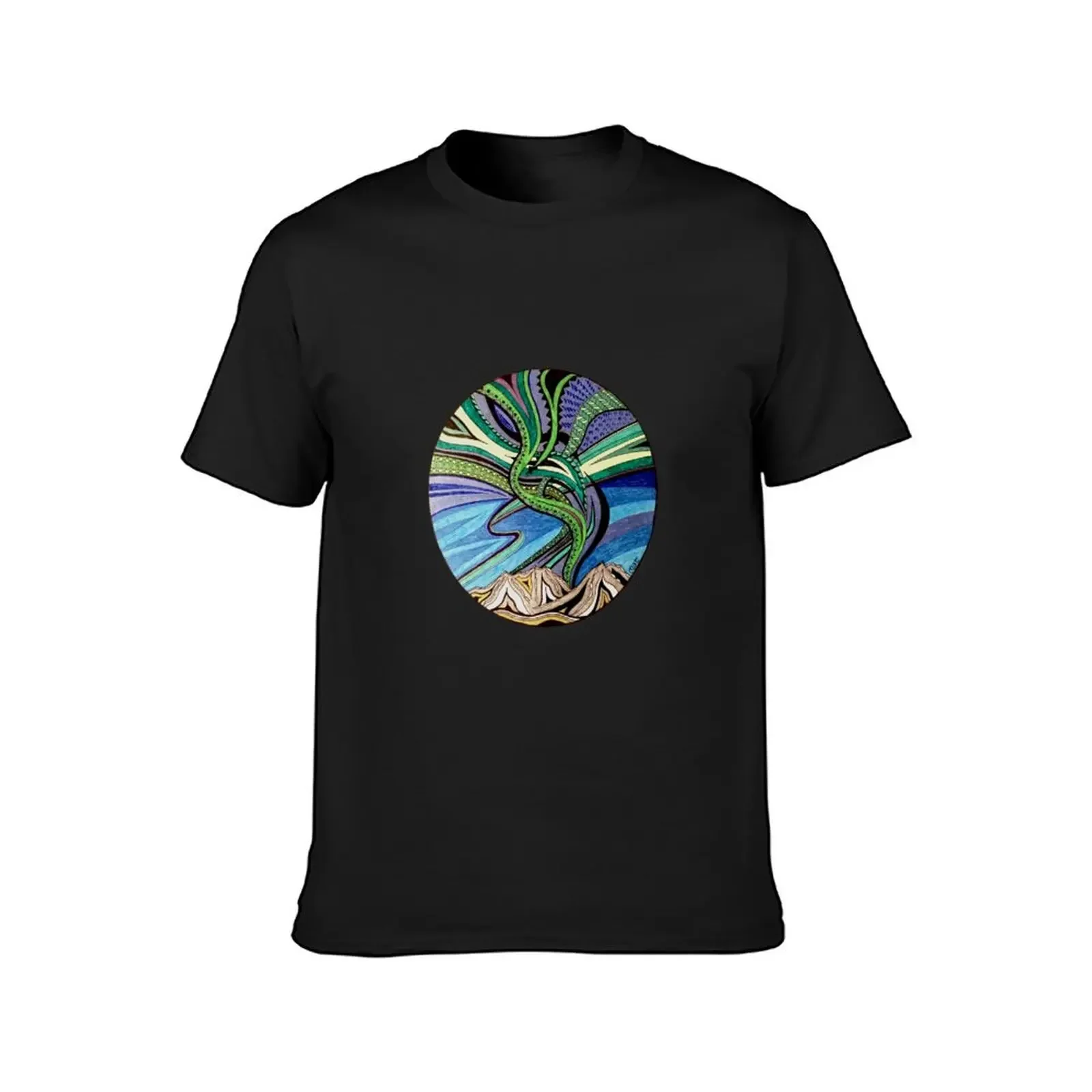 Aurora Borealis T-Shirt cotton graphic tees graphic t shirts man t shirt oversizeds mens tall t shirts