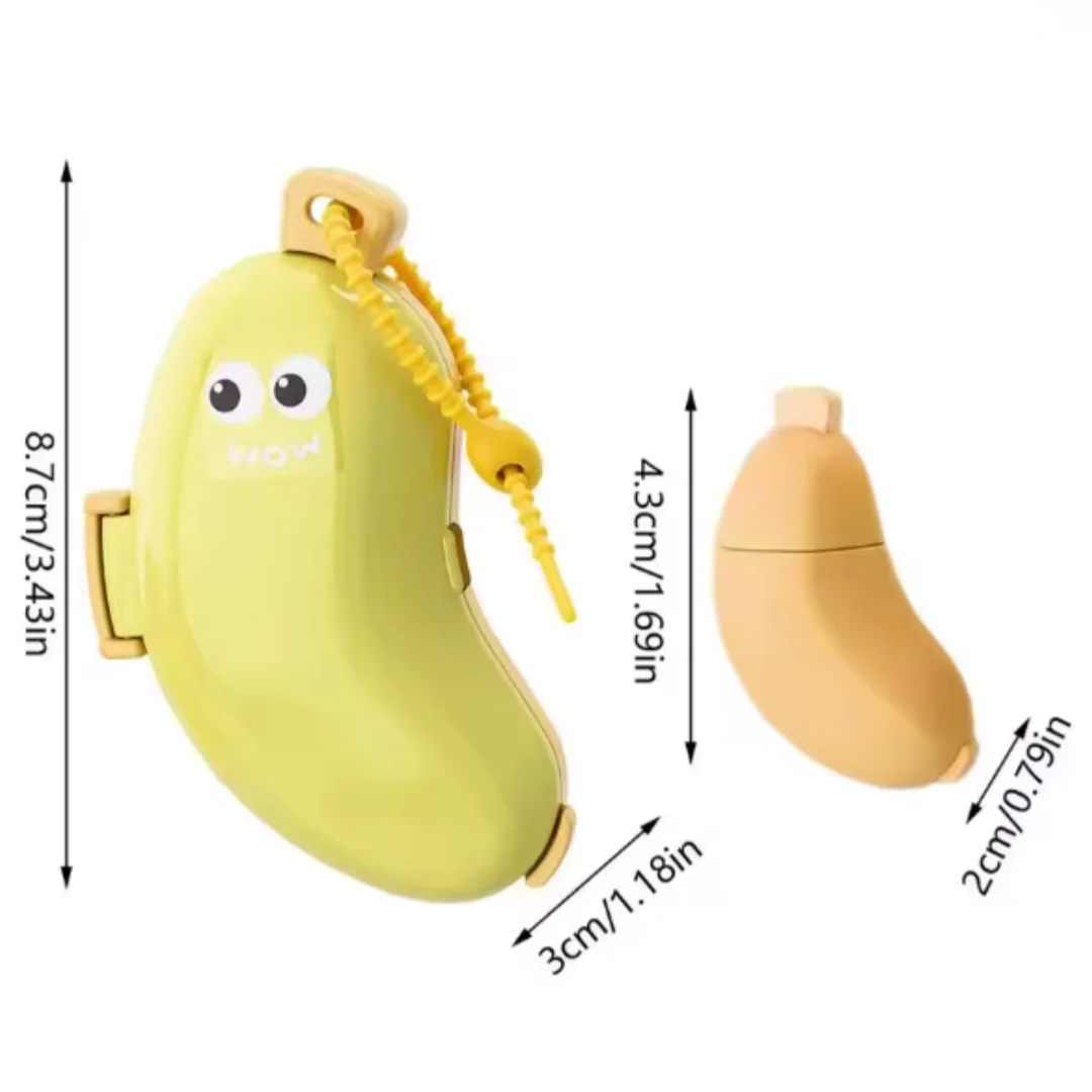 Banana Shape Toothbrush Cover & Toothpaste Travel Case, Silicone Dustproof Holder, Camping, Home