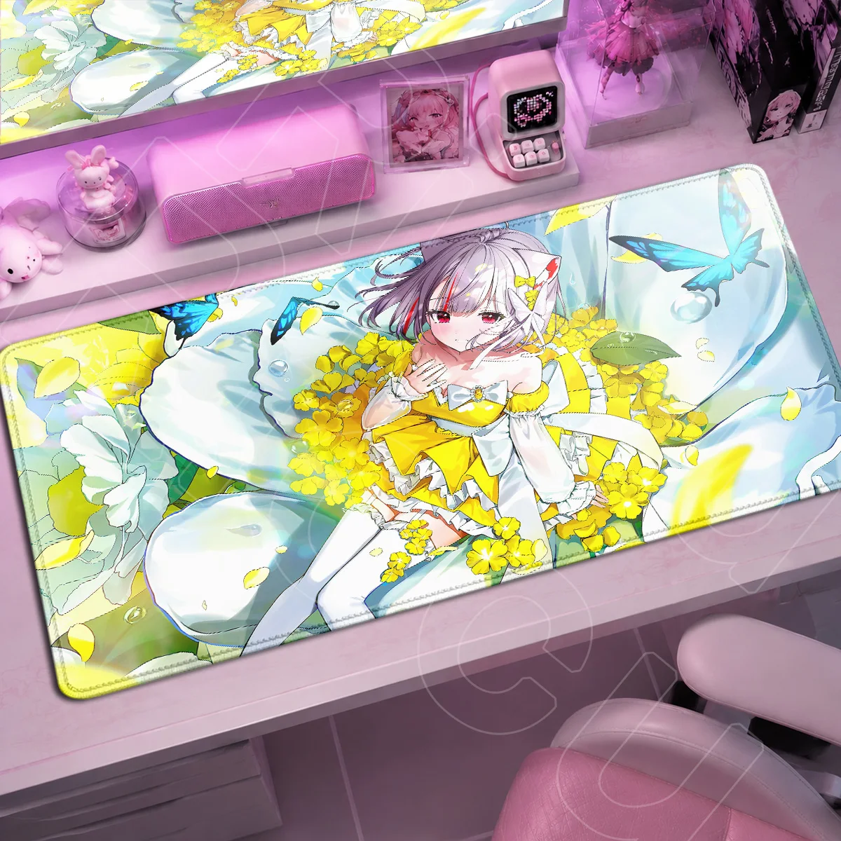 Kawaii Girl Neneko Mashiro StelLive Anime Mauspad Rutschfeste Gummibasis Mauspads Große Speed-Gaming-Tastaturunterlage PC-Zubehör – Detail 9