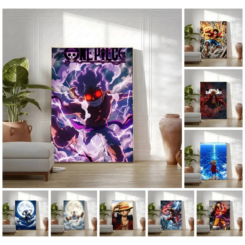 One Piece Luffy Cool Anime Portrait Full Drill Diy Diamond Painting Wall Ornament