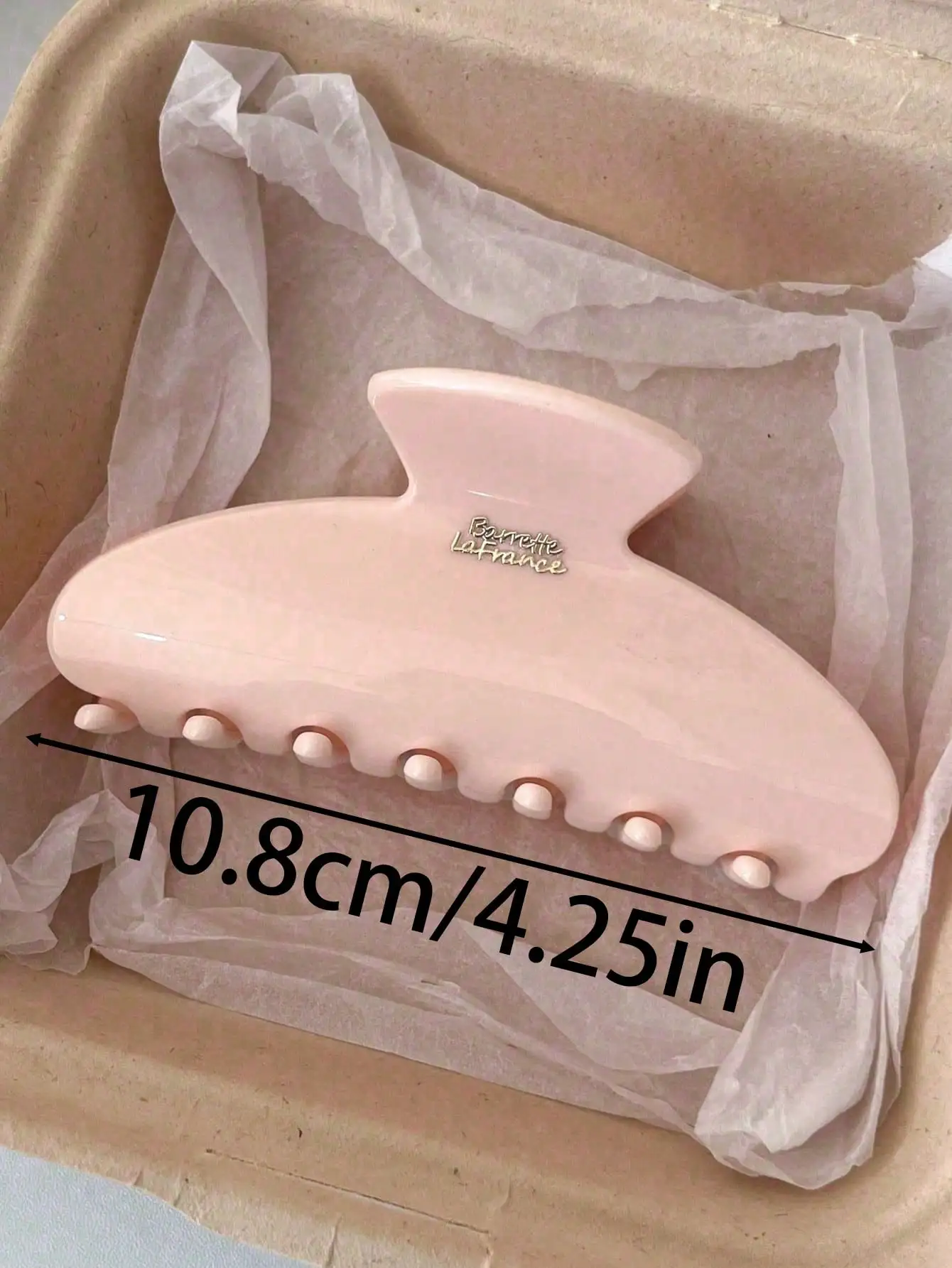 4pcs/1pc Women's 10.8cm/4.25in Yuan Bao Shaped White Pink Tortoiseshell Chocolate Color Lightweight Plastic Hair Clips Fashion  sc260328135711011282139