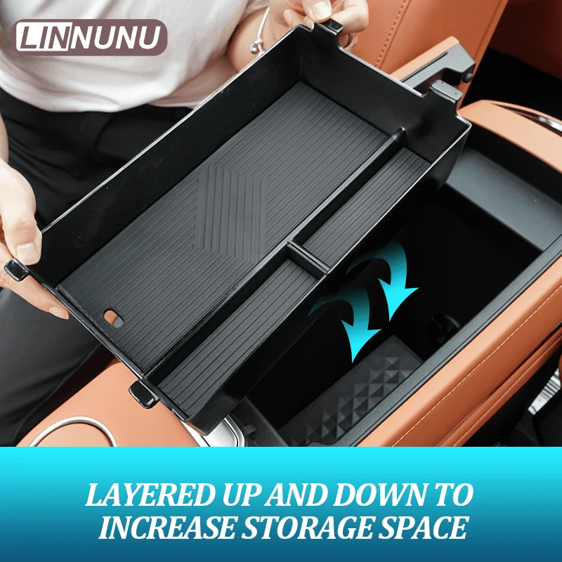 Linnunu Fit for Deepal S07 L07 Sl03 Car Accessories Car Interior Armrest Box Storage Box Central Control Storage Box Armrest Box Partition Board Interior Storage Box Car Supplies Accessories