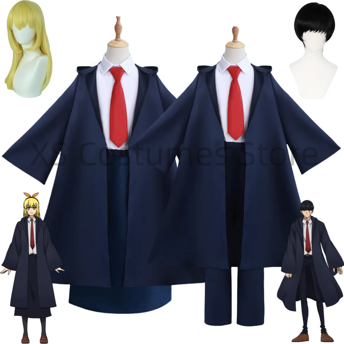 Anime  Magic and Muscles Lemon Irvine Cosplay Costume Suit Halloween Accessories Wig