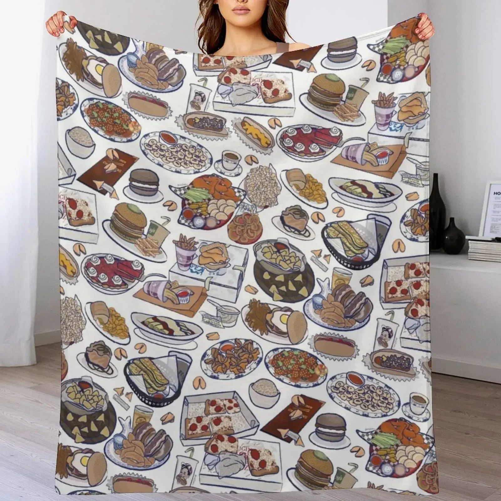 

A Delicious Tour of Wheeling Pattern Throw Blanket for winter Kid'S Travel Camping Blankets