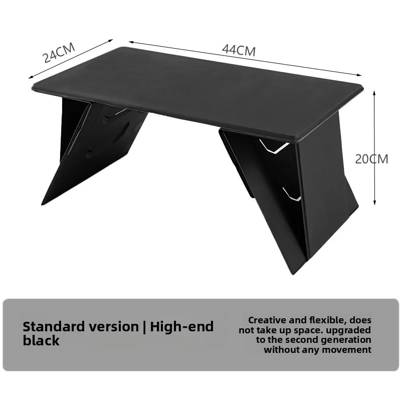 Escritorio plegable ligero para ordenador portátil para cama, mesa con bandeja ajustable portátil, soporte delgado para portátil para uso en sofá, estación de trabajo que ahorra espacio