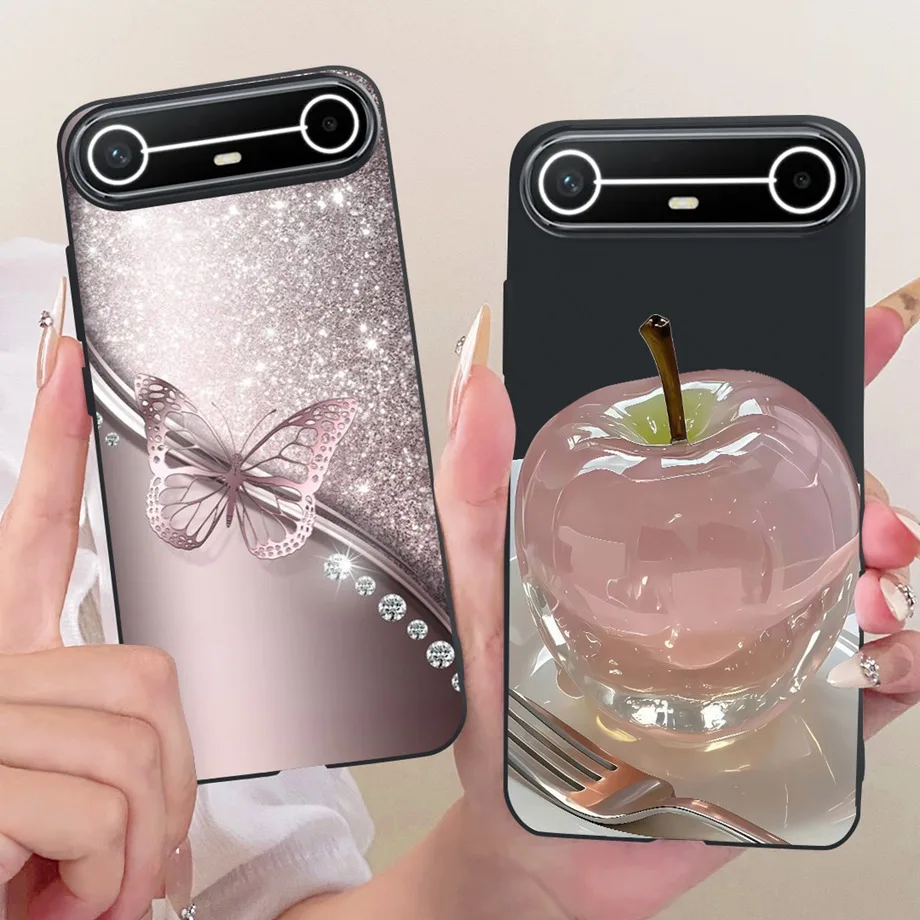 الأزهار فراشة القوس تصميم نمط جراب هاتف ل Tecno Pova سليم 5G حالات الموضة KM9 لينة للصدمات الأسود الغطاء الخلفي الوفير #3