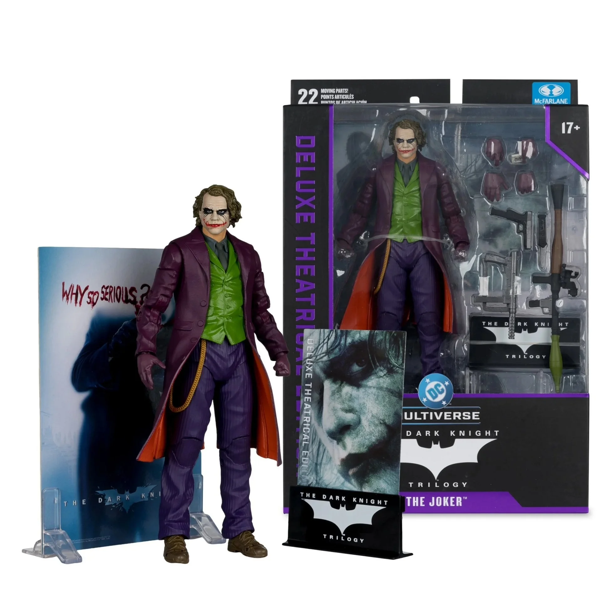 

McFarlane Toys DC Multiverse Dark Knight Joker 18cm Dc Theatrical Deluxe Model Action Figure ﻿Original Garage Kit Doll Gift