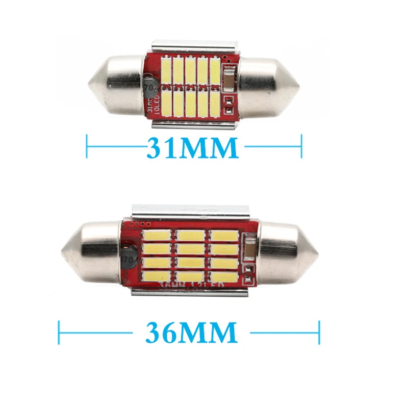 2 قطعة C5W LED 12SMD Canbus اكليل 31 مللي متر 36 مللي متر 39 مللي متر 41 مللي متر سيارة شاحنة لمبة الداخلية القراءة ضوء لوحة ترخيص مصباح خطأ مجاني 12V24V