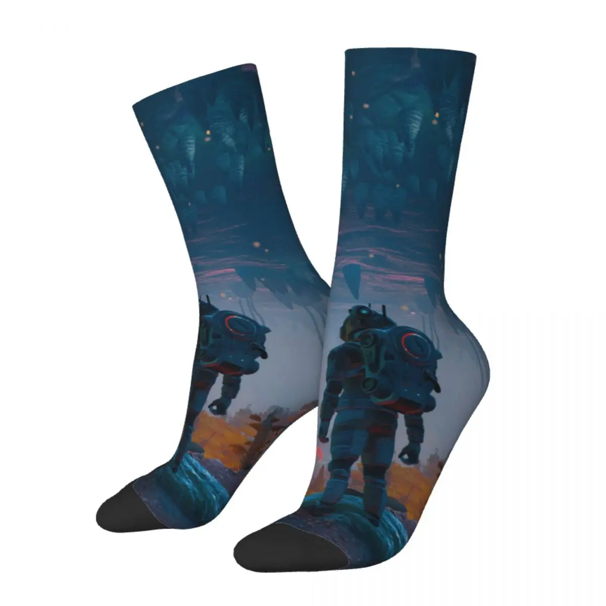 

No Man's Sky Action Adventure Game Huge Mushrooms Men Women Socks Cycling Novelty Spring Summer Autumn Winter Stockings Gift