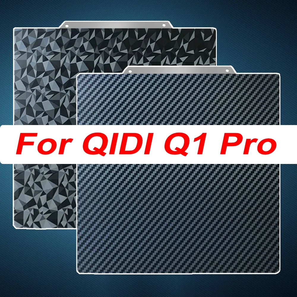 Para QIDI Q1 Pro accesorios de cama térmica 250x250mm Ankermake M5 PEI placa Flexible PEO PET placa de construcción hoja de doble cara impresora 3D
