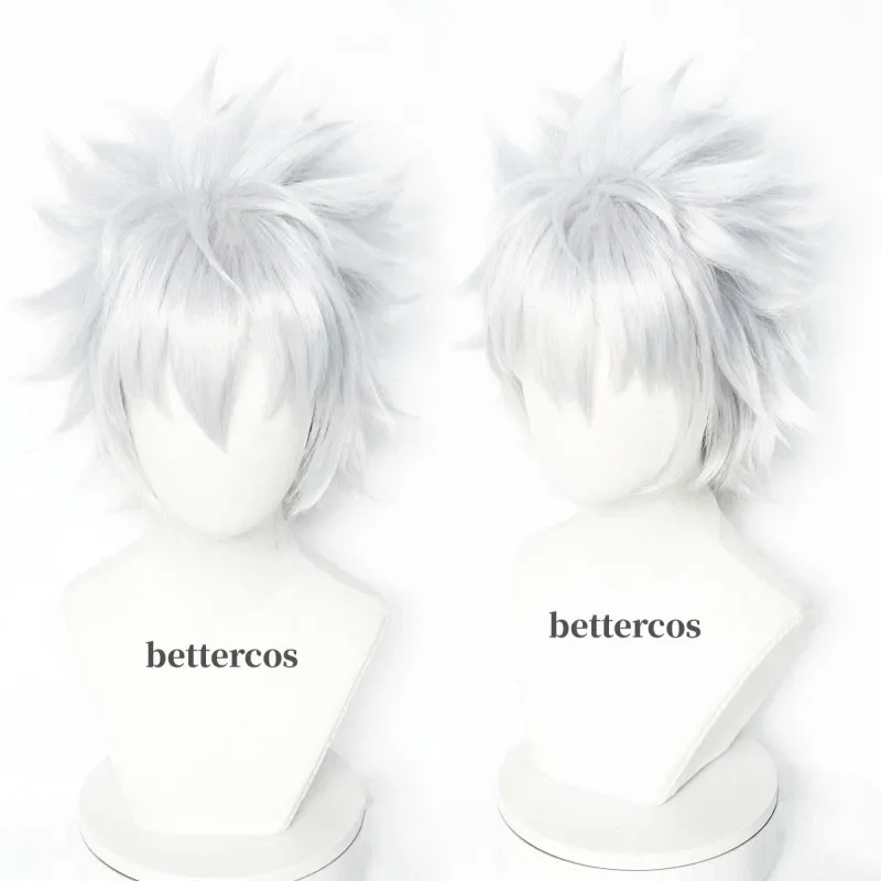 Gintama Sakata Gintoki wig anime Silver Soul cosplay synthetic hair wigs white men short cos wig wig cap