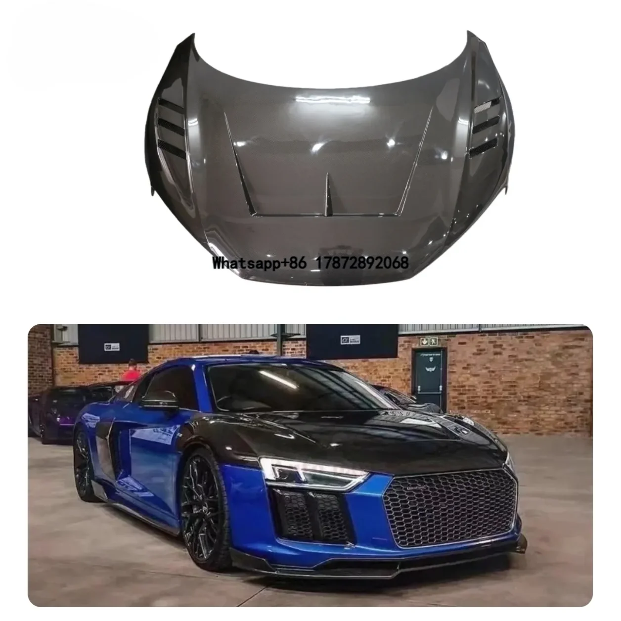 

1016 Style R8 Two-sided Carbon Fiber Hood for R8 Type 4S 2015-2024