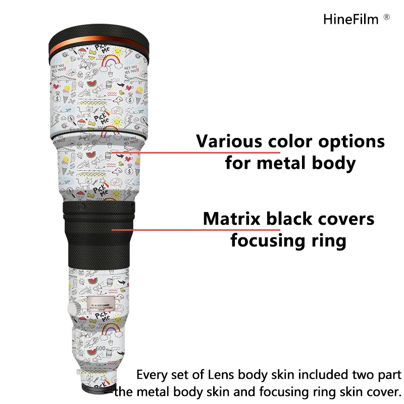 FE600 F4 GM Lens Premium Decal Skin For Sony FE 600mm F4 GM OSS ( SEL600F40GM ) Lens Skins Protector Wrap Cover Sticker