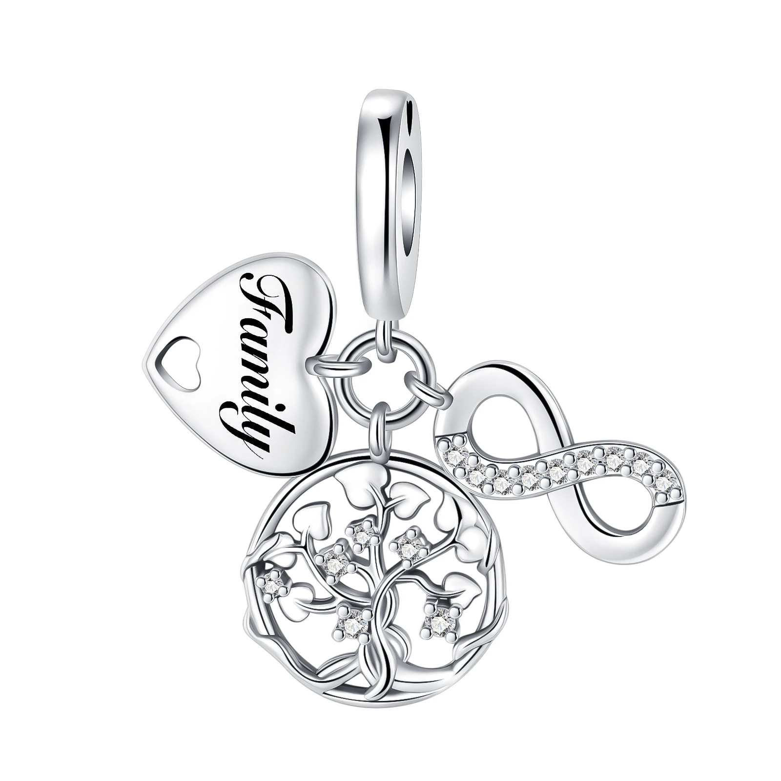 

925 sterling silver family love tree of life pendant charm fit original Pandora bracelet charm beads necklace Diy female jewelry