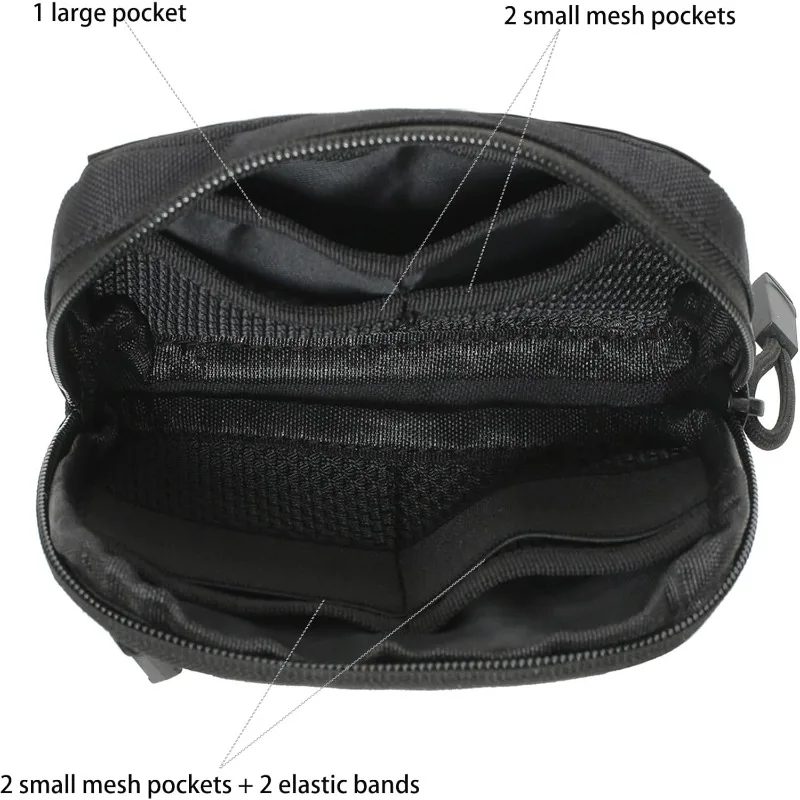 

Компактная тактическая сумка MOLLE Admin Pouch для тактического ремня, снаряжения для охоты и туризма, аптечки и инструментов | Застежка-молния