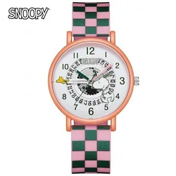 Snoopy Peanuts For Women Watch 3D Cartoon Dial Japan Miyota Quartz Wristwatch Date Young Lady Girl Student 2023 New Montre Femme