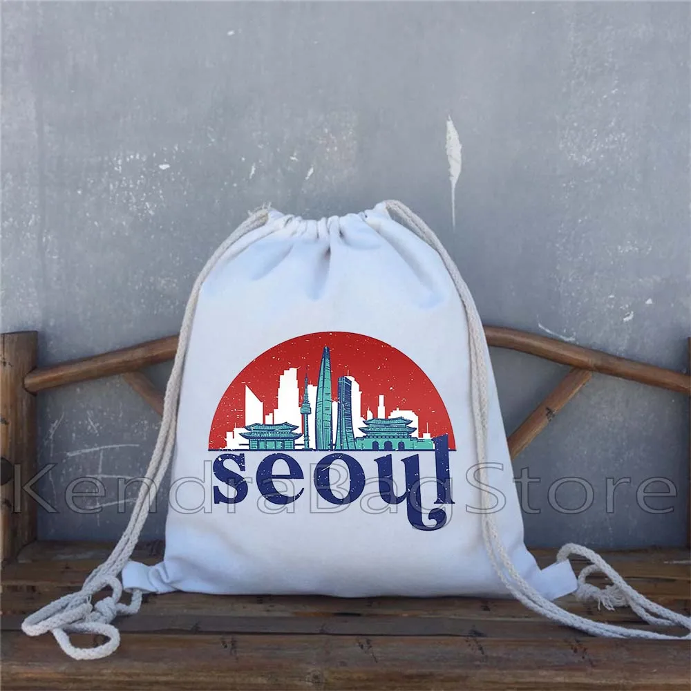 Dubai Paris New York Seoul Amsterdam London Bangkok Venice Istanbul Skyline Drawstring Bags Soccer Backpack Sackpack String Bag