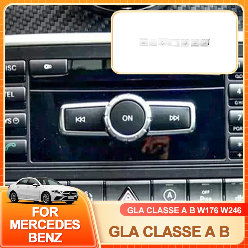 

Interior Mouldings Car Console Air Conditioner Buttons Decals Trim For Mercedes Benz GLA X156 CLA C117 A B Class W176 W246 Auto
