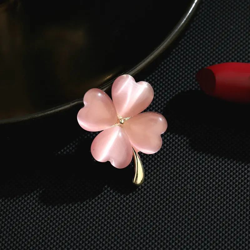 New Autumn Winter Clothing Accessories Trendy Niche Versatile Cardigan Anti-Exposure Fixed Clothes Pin Cat's Eye Stone Lucky Clo