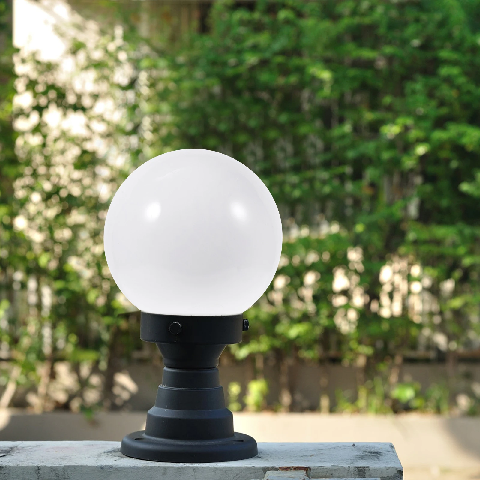 

Outdoor Globe Lampshade Acrylic Round Protective Lamp Cover for Patio Porch Light Soft Warm Eye Protection Lighting