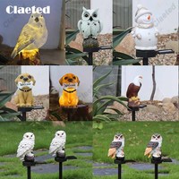 Solar Garden Lights Resin Cartoon Mongoose Ground Inserted Lawn Lamp Garden Lighting Landscape Outdoor Decorative Lamps