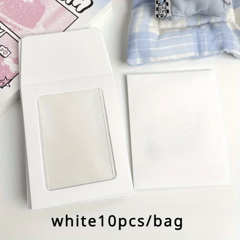 10pcs Card Holder, Protective Envelope Cover, Postcard Color Paper Bag, DIY Card Packaging Bag