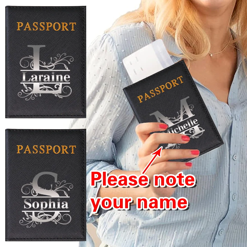 Customized Name Passport Cover Multi-Function Certificate Storage Bag Unisex Credit Card Passport Storage Bags Travel Essentials