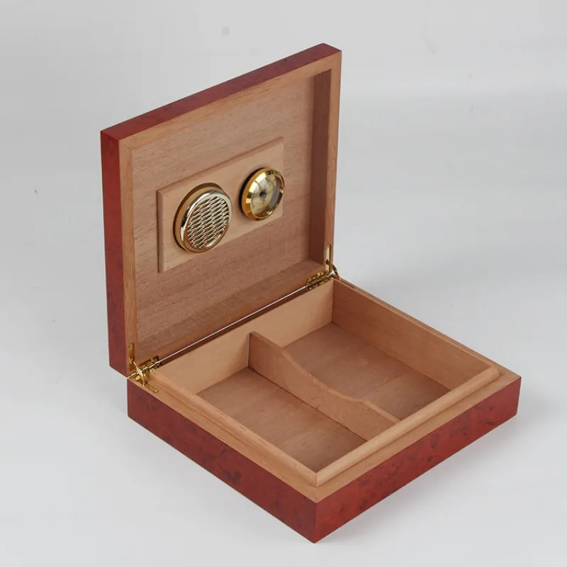 

Portable Cigar Humidor Box with Glass Top Cigar Humidor with Cedar Wood Travel Cigar Case With Humidifier For Cigars