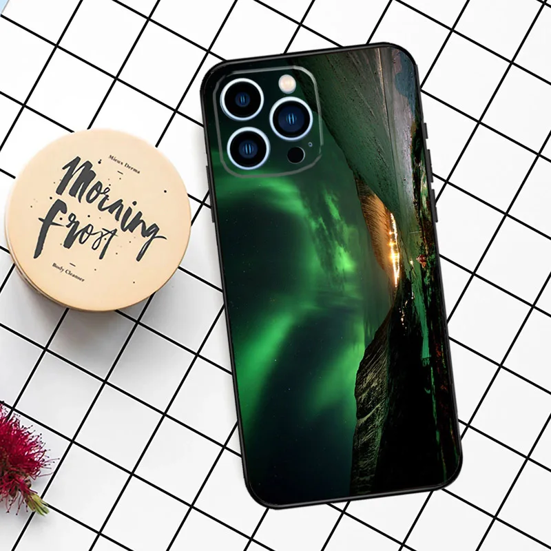 Northern Lights Sky Case For iPhone 11 12 13 14 16 15 Pro Max 7 8 Plus 12 13 Mini XS MAX X XR Cover Coque