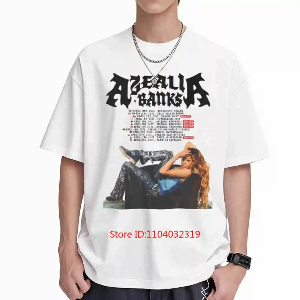 Azealia Banks Tour 2025 Short Sleeve Tee 100% Cotton T-Shirt