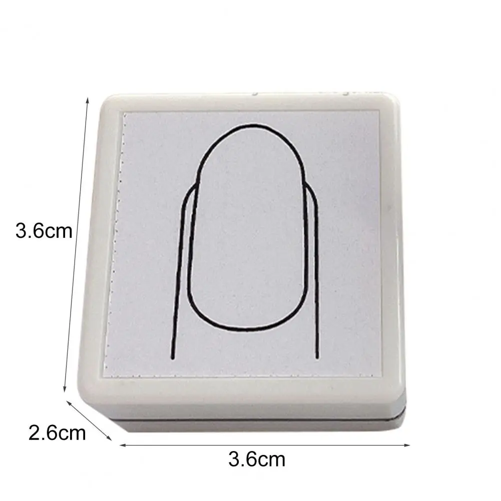 Nail Mold Square Nail Stamp Tool Simple Operation Artwork Making Art Practice Square Type Mold Watercolor Template