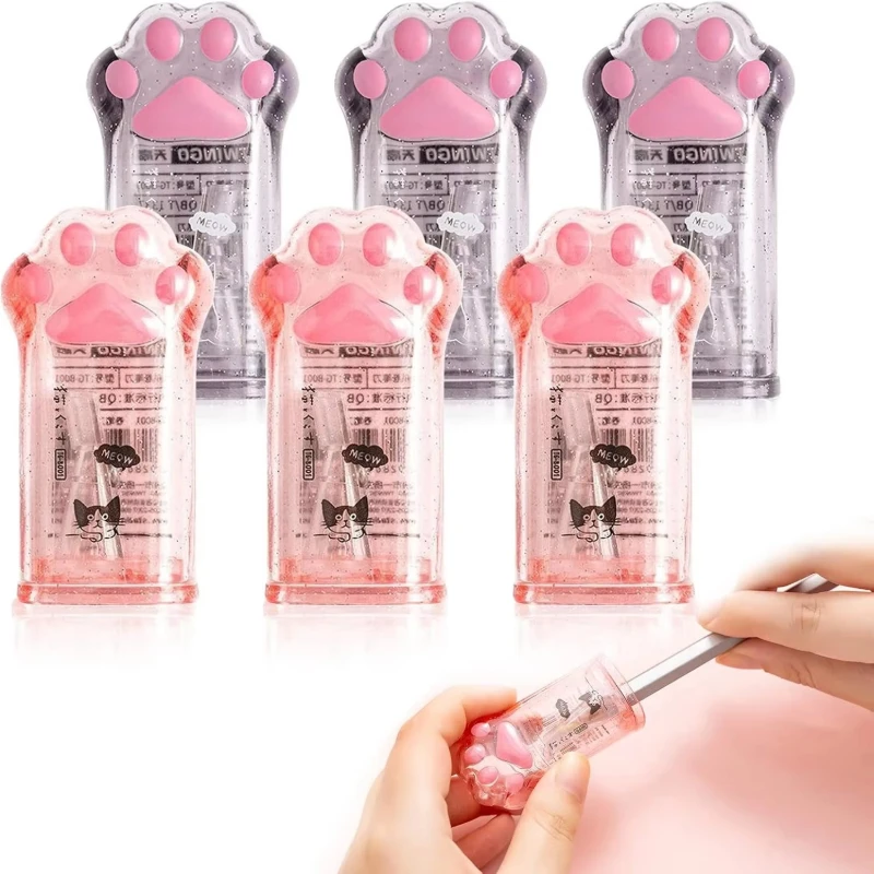 2-12Pcs Kawaii Cat Paw Shaped Lytwtw'S School Pencil Sharpener Stationery Kids Gift Cute School Supplies Korean Stationery