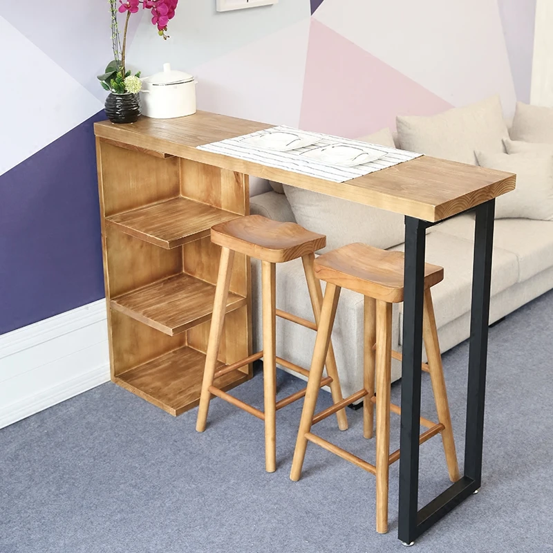 

Family Living Room Bar Partition Cabinet Household Solid Wood Bar