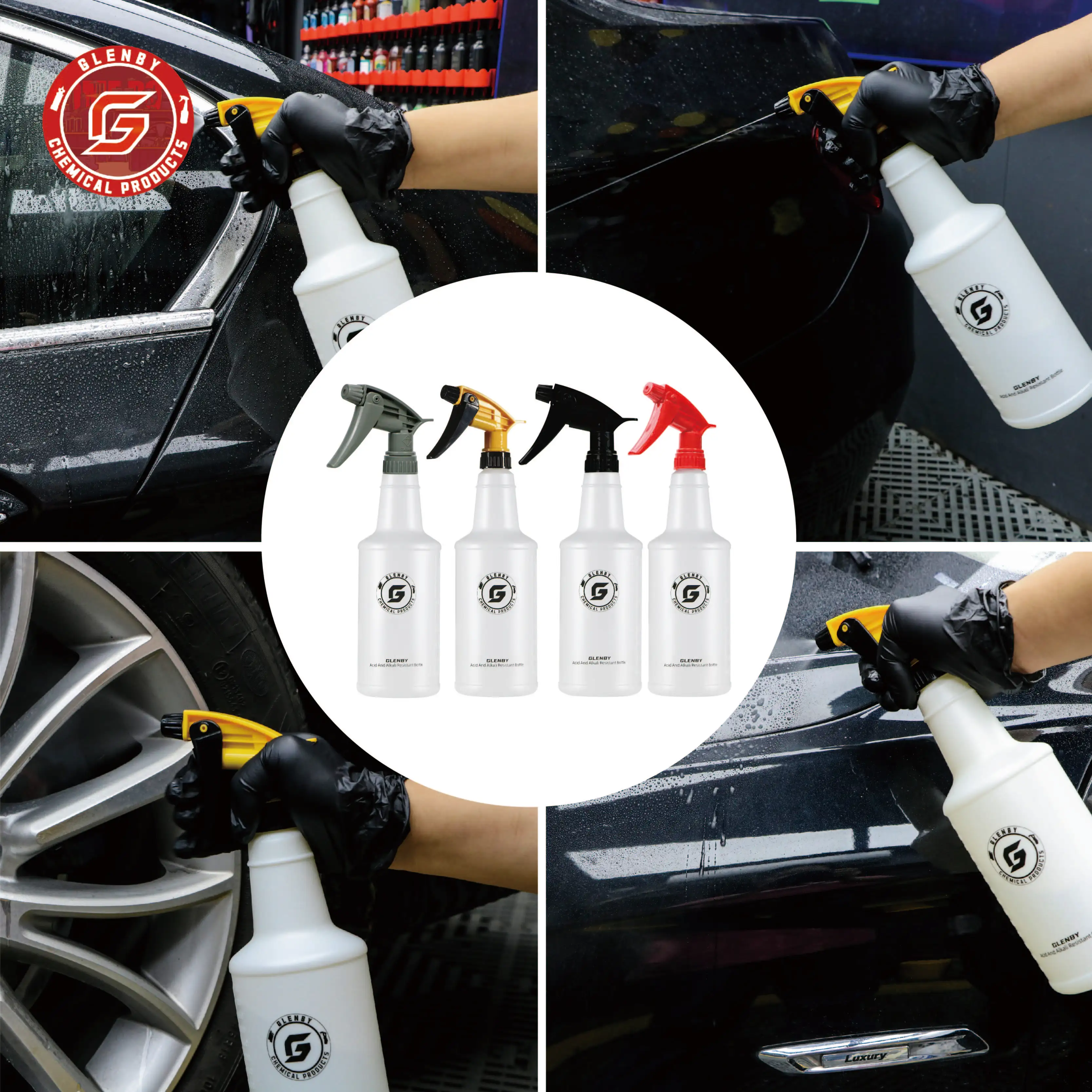 26 fl oz Empty Plastic Spray Bottles, Empty and Reusable, for Cleaning Solutions, Water, Auto Detailing or Bathroom and Kitchen image 4