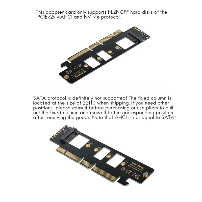 Nvme M.2 NGFF SSD To Pcie X4 To Nvme M.2 Adapter Card Converter SSD Hard Disk Reading Test Card