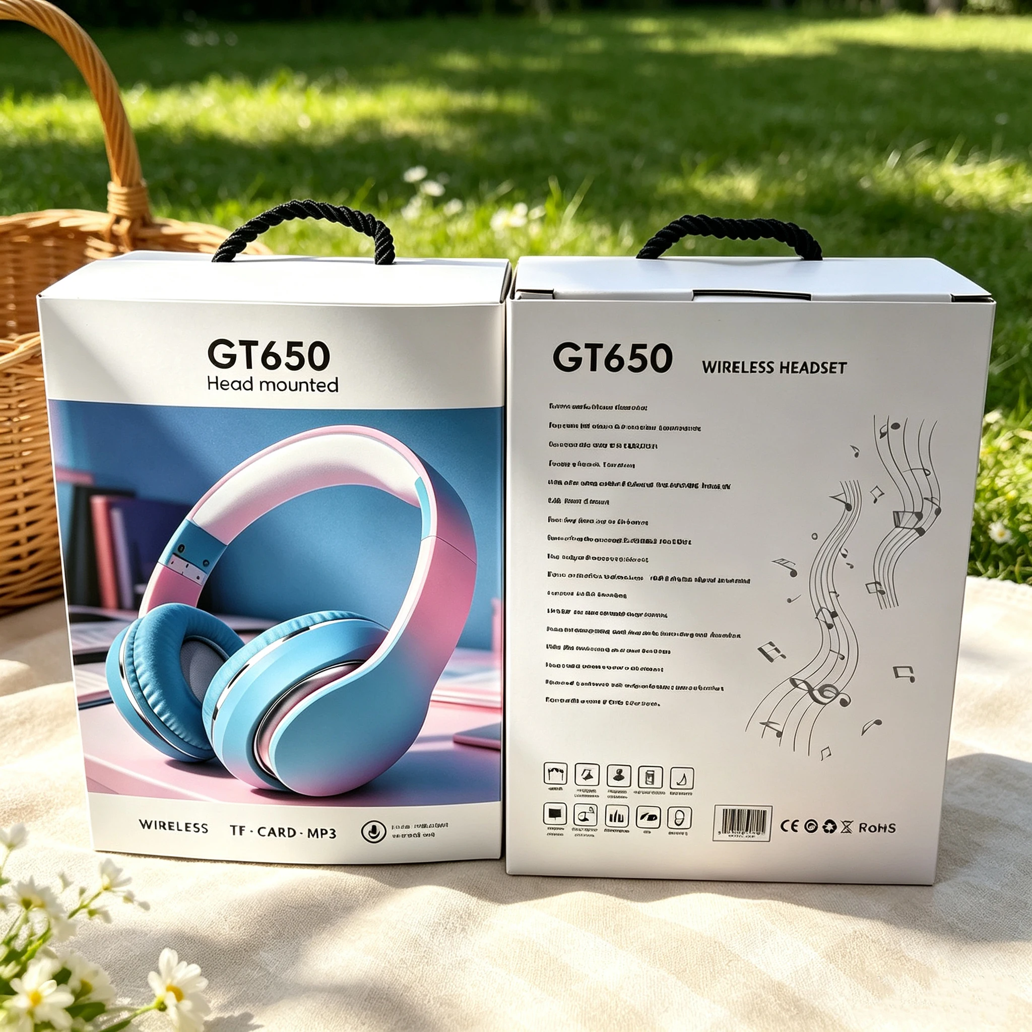 หูฟังบลูทูธ 5.0 รุ่น GT650 ดีไ - Cat Ear Bluetooth Headset Led บทวิจารณ์และราคา