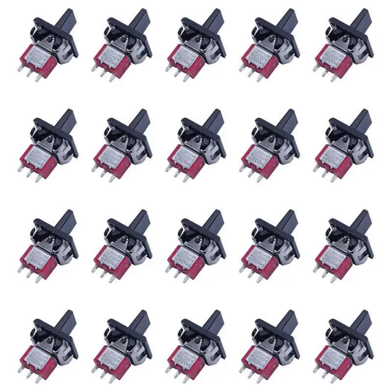 20X AC 250V/3A 125V/5A Momentary SPDT 3 Positions Toggle Switch T80-R-A68E