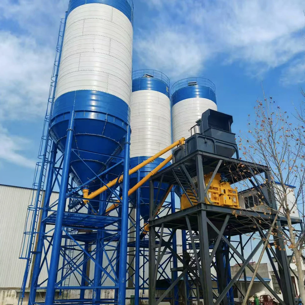 Hot-Selling HZS240 M3/h Fixed Concrete Batching Plant Commercial Ready Concrete Production Line Core Motor Gearbox PLC Bearing
